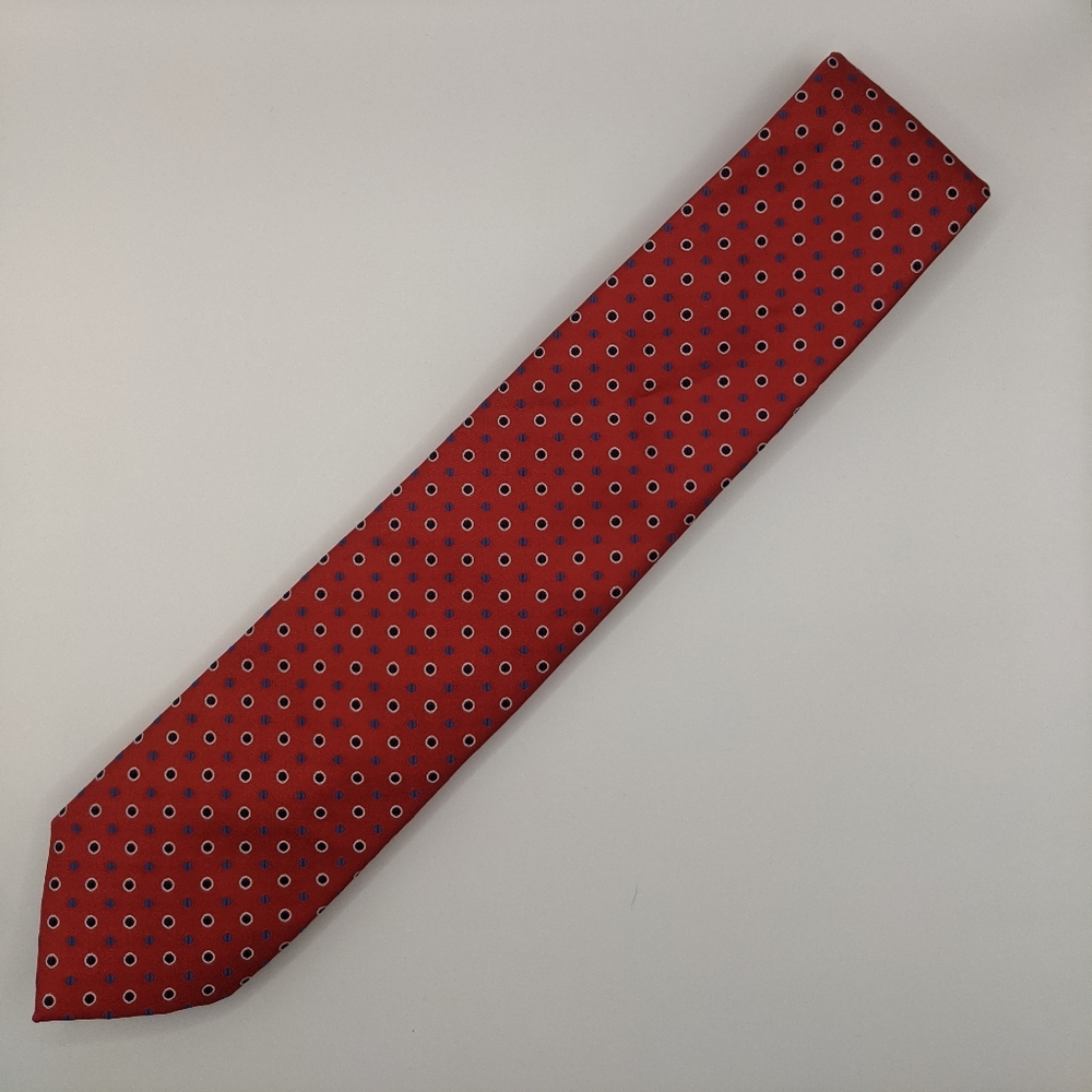 M&S - Red Polka Dot Pattern Men's Neck Tie
